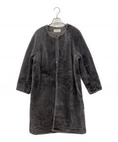 中古・古着通販】YOKO CHAN (ヨーコチャン) ノーカラーコート ブラック