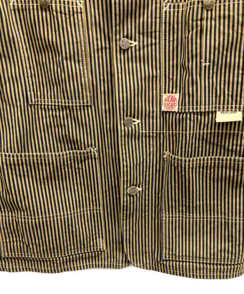 HEADLIGHT（ヘッドライト）HEADLIGHT (ヘッドライト) シャツジャケット イエロー×ネイビー サイズ:36の古着・服飾アイテム