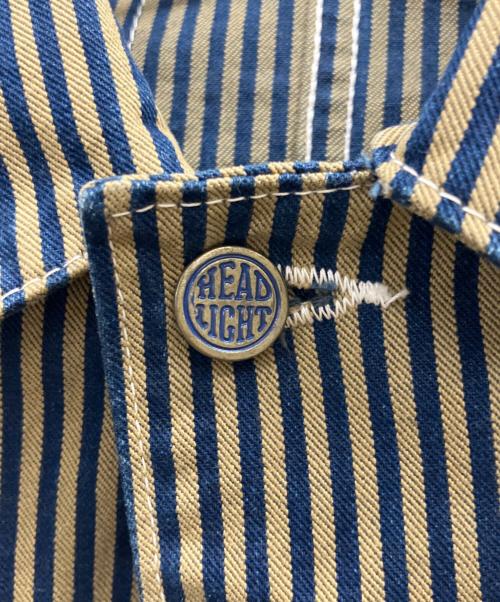 HEADLIGHT（ヘッドライト）HEADLIGHT (ヘッドライト) シャツジャケット イエロー×ネイビー サイズ:36の古着・服飾アイテム