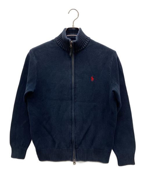 POLO RALPH LAUREN（ポロ・ラルフローレン）POLO RALPH LAUREN (ポロ・ラルフローレン) 90sジップアップカーディガン ネイビー サイズ:Mの古着・服飾アイテム