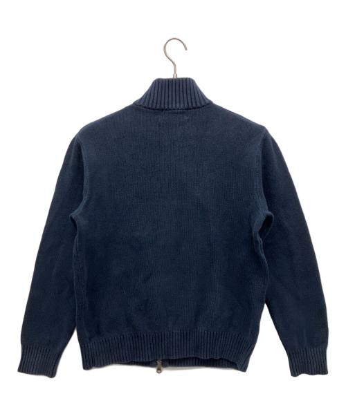 POLO RALPH LAUREN（ポロ・ラルフローレン）POLO RALPH LAUREN (ポロ・ラルフローレン) 90sジップアップカーディガン ネイビー サイズ:Mの古着・服飾アイテム