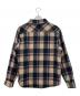 WOOLRICH (ウールリッチ) オンブレウールシャツ ブルー サイズ:L：9000円