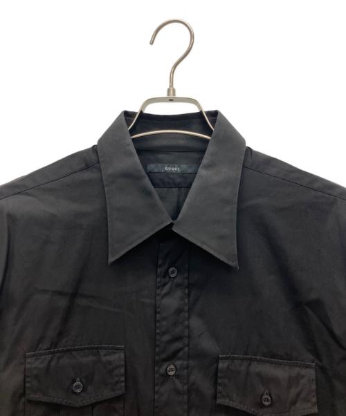 GUCCI（グッチ）GUCCI (グッチ) 長袖シャツ ブラック サイズ:42の古着・服飾アイテム