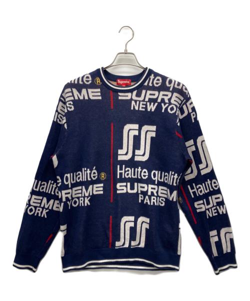 SUPREME（シュプリーム）SUPREME (シュプリーム) 厚手ニット ネイビー サイズ:Ｍの古着・服飾アイテム