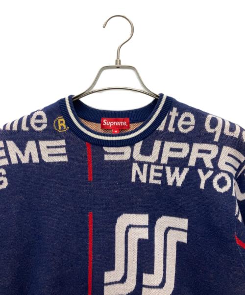 SUPREME（シュプリーム）SUPREME (シュプリーム) 厚手ニット ネイビー サイズ:Ｍの古着・服飾アイテム