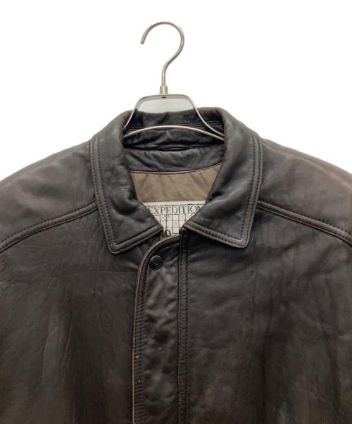 EXPEDITION by ROBERT COMSTOCK（エクスペディション ロバートコムストック）EXPEDITION by ROBERT COMSTOCK (エクスペディション ロバートコムストック) ラムレザージャケット ダークブラウン サイズ:38の古着・服飾アイテム