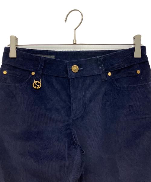 GUCCI（グッチ）GUCCI (グッチ) コーデュロイパンツ ネイビー サイズ:38の古着・服飾アイテム