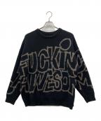 FUCKING AWESOMEファッキンオーサム）の古着「プルオーバーニット」｜ブラック