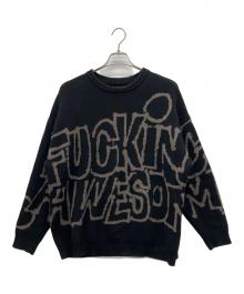 FUCKING AWESOME（ファッキンオーサム）の古着「プルオーバーニット」｜ブラック