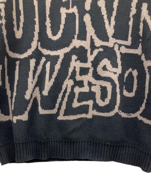 FUCKING AWESOME（ファッキンオーサム）FUCKING AWESOME (ファッキンオーサム) プルオーバーニット ブラック サイズ:Lの古着・服飾アイテム