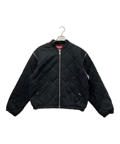 SUPREME（シュプリーム）SUPREME (シュプリーム) Zip-Off Sleeve Quilted Bomber Jacket ブラック サイズ:Mの古着・服飾アイテム