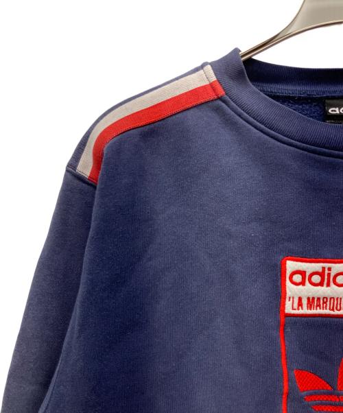 adidas（アディダス）adidas (アディダス) 8~90sトレフォイルロゴスウェット ネイビー サイズ:Sの古着・服飾アイテム