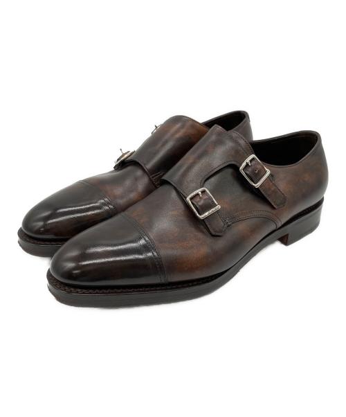 JOHN LOBB（ジョンロブ）JOHN LOBB (ジョンロブ) ダブルモンクストラップシューズ ブラウン サイズ:8　1/2の古着・服飾アイテム