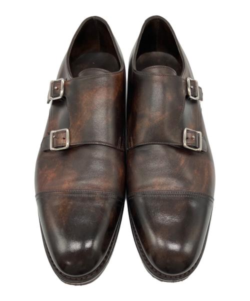 JOHN LOBB（ジョンロブ）JOHN LOBB (ジョンロブ) ダブルモンクストラップシューズ ブラウン サイズ:8　1/2の古着・服飾アイテム