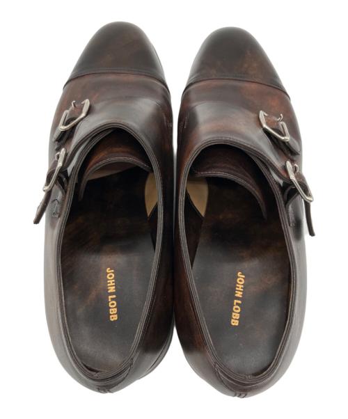 JOHN LOBB（ジョンロブ）JOHN LOBB (ジョンロブ) ダブルモンクストラップシューズ ブラウン サイズ:8　1/2の古着・服飾アイテム