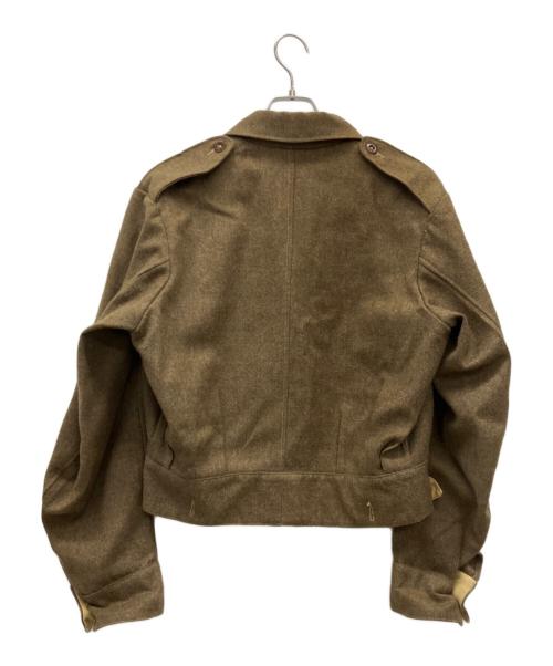 -（-）- (-) バトルドレスジャケット ブラウン サイズ:16の古着・服飾アイテム