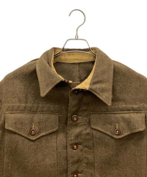 -（-）- (-) バトルドレスジャケット ブラウン サイズ:16の古着・服飾アイテム