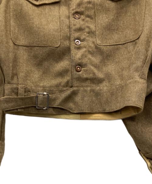 -（-）- (-) バトルドレスジャケット ブラウン サイズ:16の古着・服飾アイテム