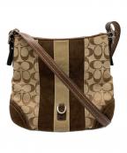 COACHコーチ）の古着「ショルダーバッグ」｜ブラウン×ベージュ