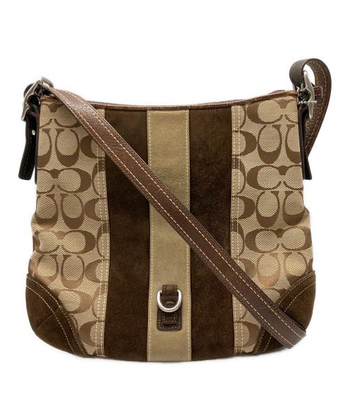 COACH（コーチ）COACH (コーチ) ショルダーバッグ ブラウン×ベージュの古着・服飾アイテム