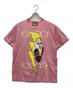 GUCCIグッチ）の古着「Lightning Bolt Bananya T-shirt」｜ピンク