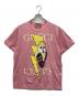 GUCCI（グッチ）の古着「Lightning Bolt Bananya T-shirt」｜ピンク