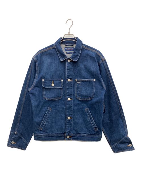 POLO SPORT（ポロスポーツ）POLO SPORT (ポロスポーツ) 星条旗 90’Sデニムジャケット インディゴ サイズ:S 未使用品の古着・服飾アイテム