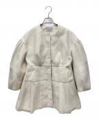 SEVEN TEN by MIHO KAWAHITOセブン テン バイ ミホ カワヒト）の古着「シアーオーガンジーコート」｜ホワイト×ベージュ