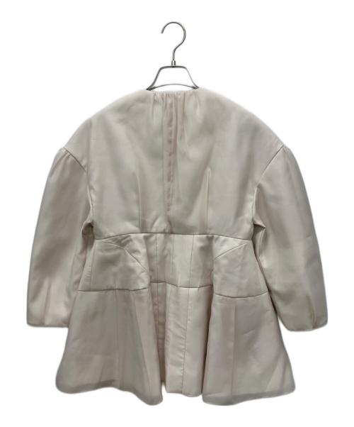 SEVEN TEN by MIHO KAWAHITO（セブン テン バイ ミホ カワヒト）SEVEN TEN by MIHO KAWAHITO (セブン テン バイ ミホ カワヒト) シアーオーガンジーコート ホワイト×ベージュ サイズ:ＸＳ 未使用品の古着・服飾アイテム