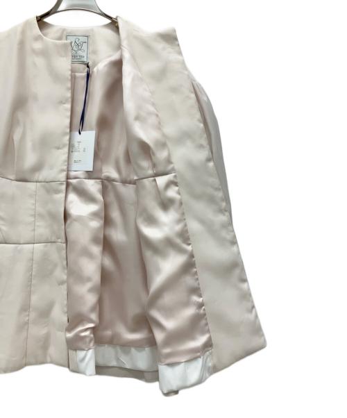 SEVEN TEN by MIHO KAWAHITO（セブン テン バイ ミホ カワヒト）SEVEN TEN by MIHO KAWAHITO (セブン テン バイ ミホ カワヒト) シアーオーガンジーコート ホワイト×ベージュ サイズ:ＸＳ 未使用品の古着・服飾アイテム