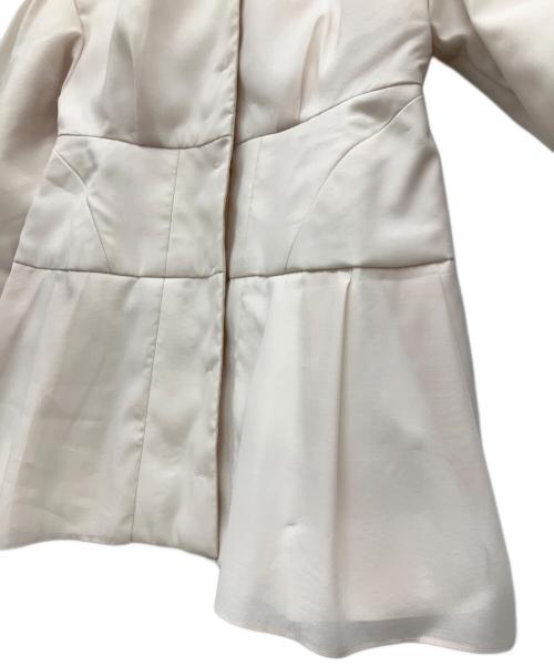 SEVEN TEN by MIHO KAWAHITO（セブン テン バイ ミホ カワヒト）SEVEN TEN by MIHO KAWAHITO (セブン テン バイ ミホ カワヒト) シアーオーガンジーコート ホワイト×ベージュ サイズ:ＸＳ 未使用品の古着・服飾アイテム