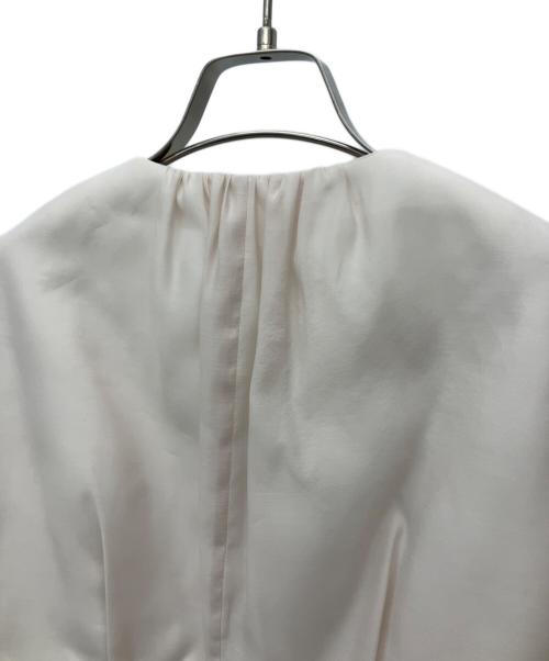 SEVEN TEN by MIHO KAWAHITO（セブン テン バイ ミホ カワヒト）SEVEN TEN by MIHO KAWAHITO (セブン テン バイ ミホ カワヒト) シアーオーガンジーコート ホワイト×ベージュ サイズ:ＸＳ 未使用品の古着・服飾アイテム