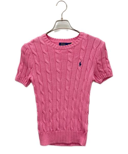 POLO RALPH LAUREN（ポロ・ラルフローレン）POLO RALPH LAUREN (ポロ・ラルフローレン) 薄手ニット ピンク サイズ:XSの古着・服飾アイテム