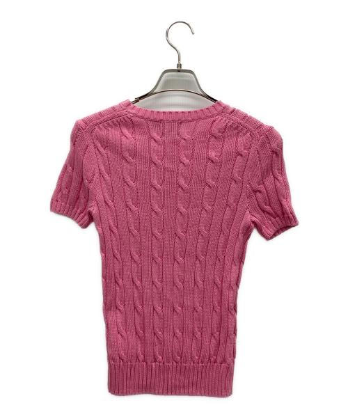 POLO RALPH LAUREN（ポロ・ラルフローレン）POLO RALPH LAUREN (ポロ・ラルフローレン) 薄手ニット ピンク サイズ:XSの古着・服飾アイテム