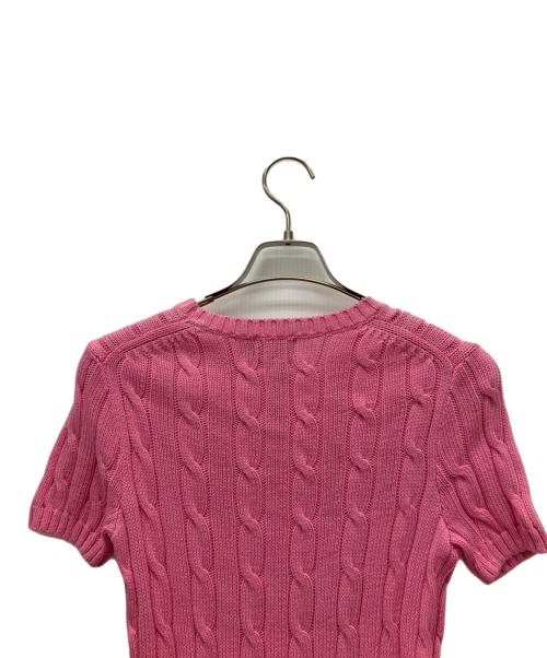 POLO RALPH LAUREN（ポロ・ラルフローレン）POLO RALPH LAUREN (ポロ・ラルフローレン) 薄手ニット ピンク サイズ:XSの古着・服飾アイテム