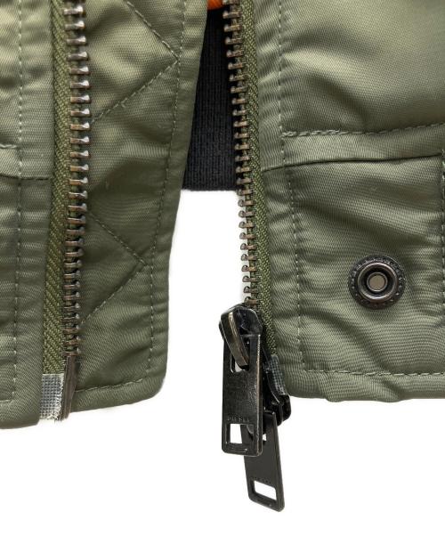 DIESEL（ディーゼル）DIESEL (ディーゼル) MA-1ジャケット カーキ サイズ:Lの古着・服飾アイテム