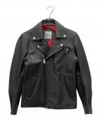 BUFFALO BOBSバッファローボブズ）の古着「ラムレザージャケット」｜ブラック