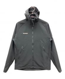 MAMMUT（マムート）の古着「マクン2.0ソフトシェルフーデッドジャケット」｜ブラック