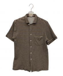 GUY ROVER（ギローバー）の古着「半袖ポロシャツ」｜ブラック×ブラウン