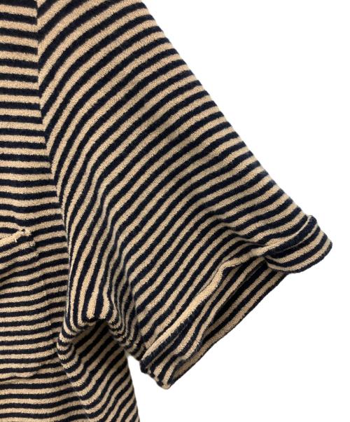 GUY ROVER（ギローバー）GUY ROVER (ギローバー) 半袖ポロシャツ ブラック×ブラウン サイズ:Lの古着・服飾アイテム