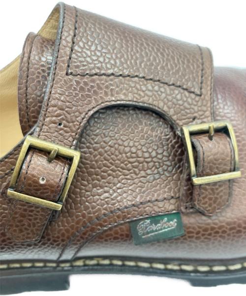 PARABOOT（パラブーツ）PARABOOT (パラブーツ) ダブルモンクストラップシューズ ブラウン サイズ:8　1/2の古着・服飾アイテム