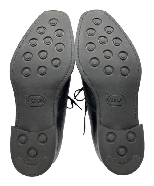 三陽山長（サンヨウヤマチョウ）三陽山長 (サンヨウヤマチョウ) エンボスプレーントゥシューズ ブラック サイズ:8　1/2の古着・服飾アイテム