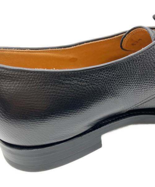 三陽山長（サンヨウヤマチョウ）三陽山長 (サンヨウヤマチョウ) エンボスプレーントゥシューズ ブラック サイズ:8　1/2の古着・服飾アイテム