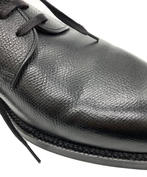 三陽山長（サンヨウヤマチョウ）三陽山長 (サンヨウヤマチョウ) エンボスプレーントゥシューズ ブラック サイズ:8　1/2の古着・服飾アイテム