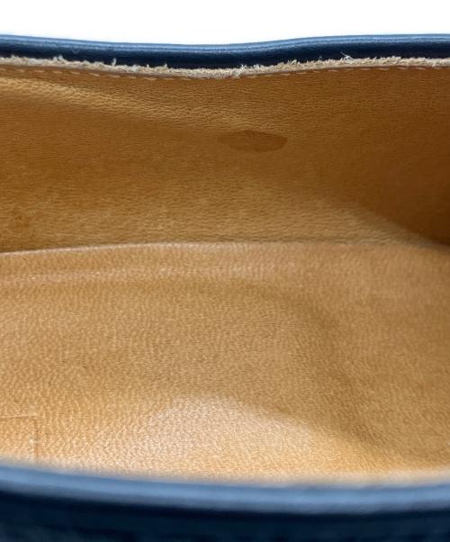 三陽山長（サンヨウヤマチョウ）三陽山長 (サンヨウヤマチョウ) エンボスプレーントゥシューズ ブラック サイズ:8　1/2の古着・服飾アイテム