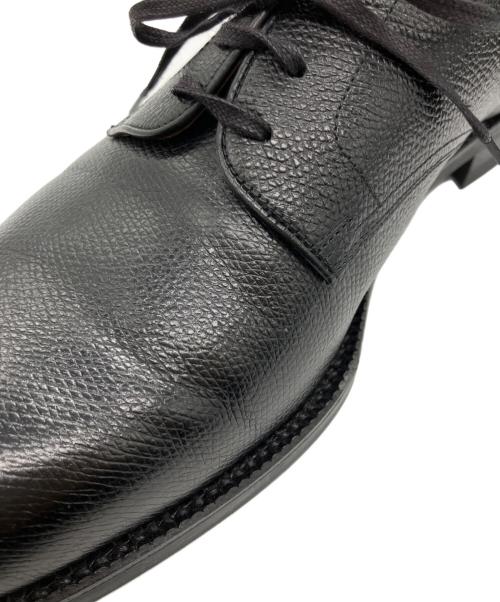 三陽山長（サンヨウヤマチョウ）三陽山長 (サンヨウヤマチョウ) エンボスプレーントゥシューズ ブラック サイズ:8　1/2の古着・服飾アイテム