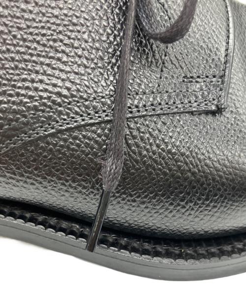 三陽山長（サンヨウヤマチョウ）三陽山長 (サンヨウヤマチョウ) エンボスプレーントゥシューズ ブラック サイズ:8　1/2の古着・服飾アイテム