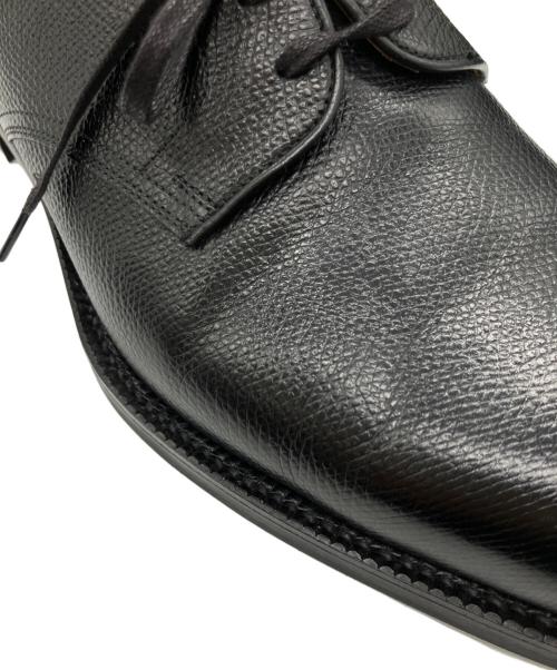 三陽山長（サンヨウヤマチョウ）三陽山長 (サンヨウヤマチョウ) エンボスプレーントゥシューズ ブラック サイズ:8　1/2の古着・服飾アイテム