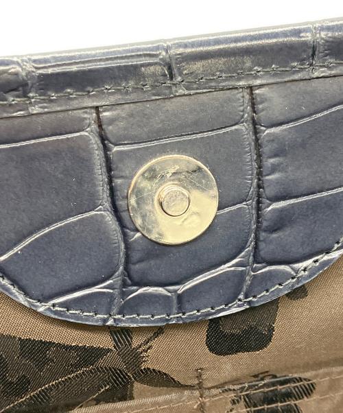 LONGCHAMP（ロンシャン）LONGCHAMP (ロンシャン) クロコ 型押し トートバッグ ブラックの古着・服飾アイテム