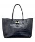 LONGCHAMP（ロンシャン）の古着「クロコ 型押し トートバッグ」｜ブラック